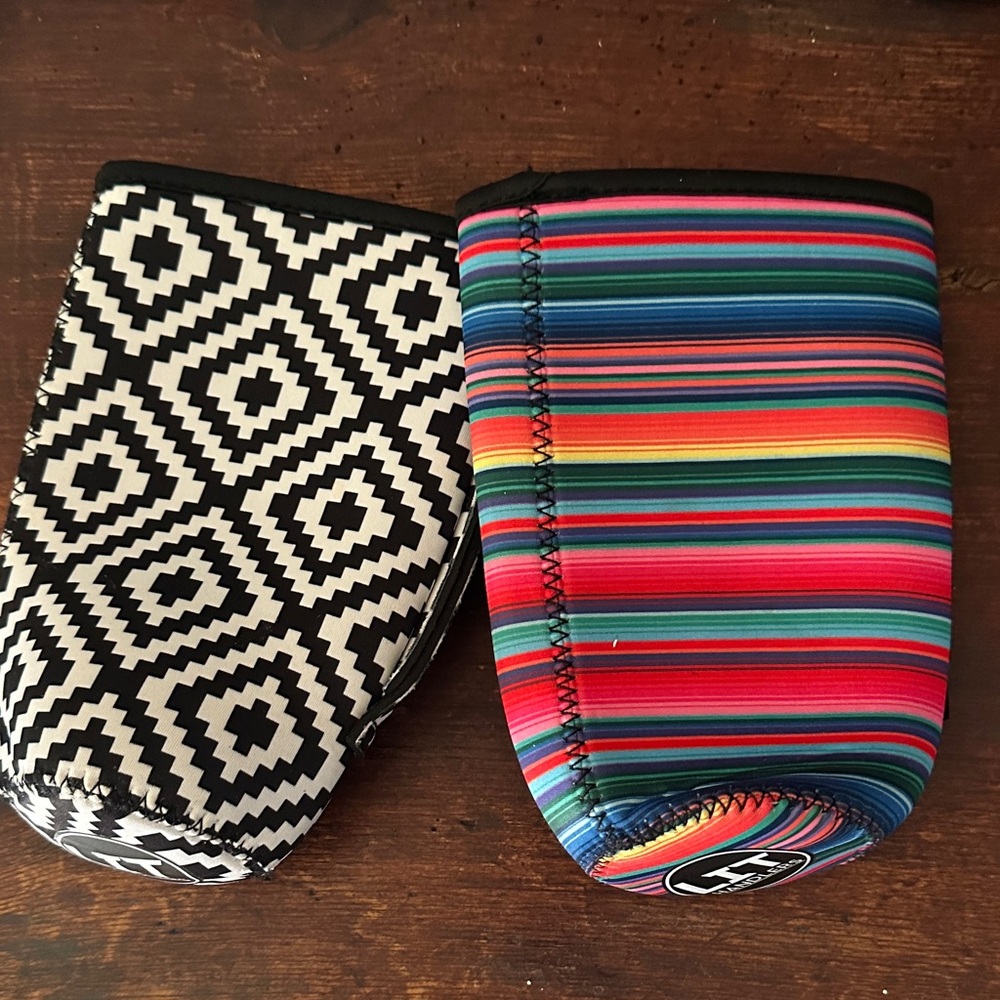 Striped and Geometric Neoprene Cup Covers